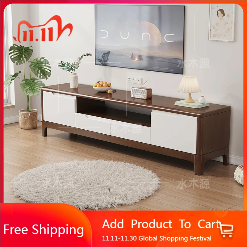 حامل تلفزيون للأفلام الأرضية، منظم جمالي، حامل تلفزيون للترفيه، حامل قهوة قديم، أثاث منزلي من الخشب Muebles