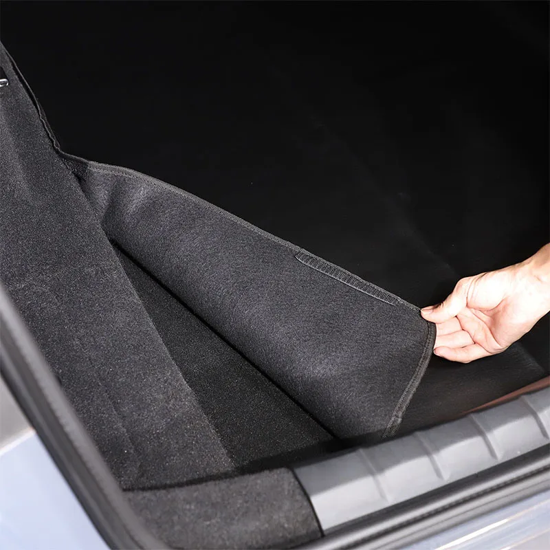 For BMW 7 Series G70 23-24 TPE Leather Black Car Trunk Mat DurAble Floor Mats All Weather Pad Protection Carpet Car Accessories