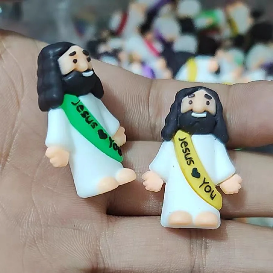 20-60 قطعة شخصيات يسوع الصغيرة يسوع يحبك شخصيات يسوع الصغيرة إخفاء والسعي حفلة دينية تفضل مدرسة الأحد بيضة عيد الفصح