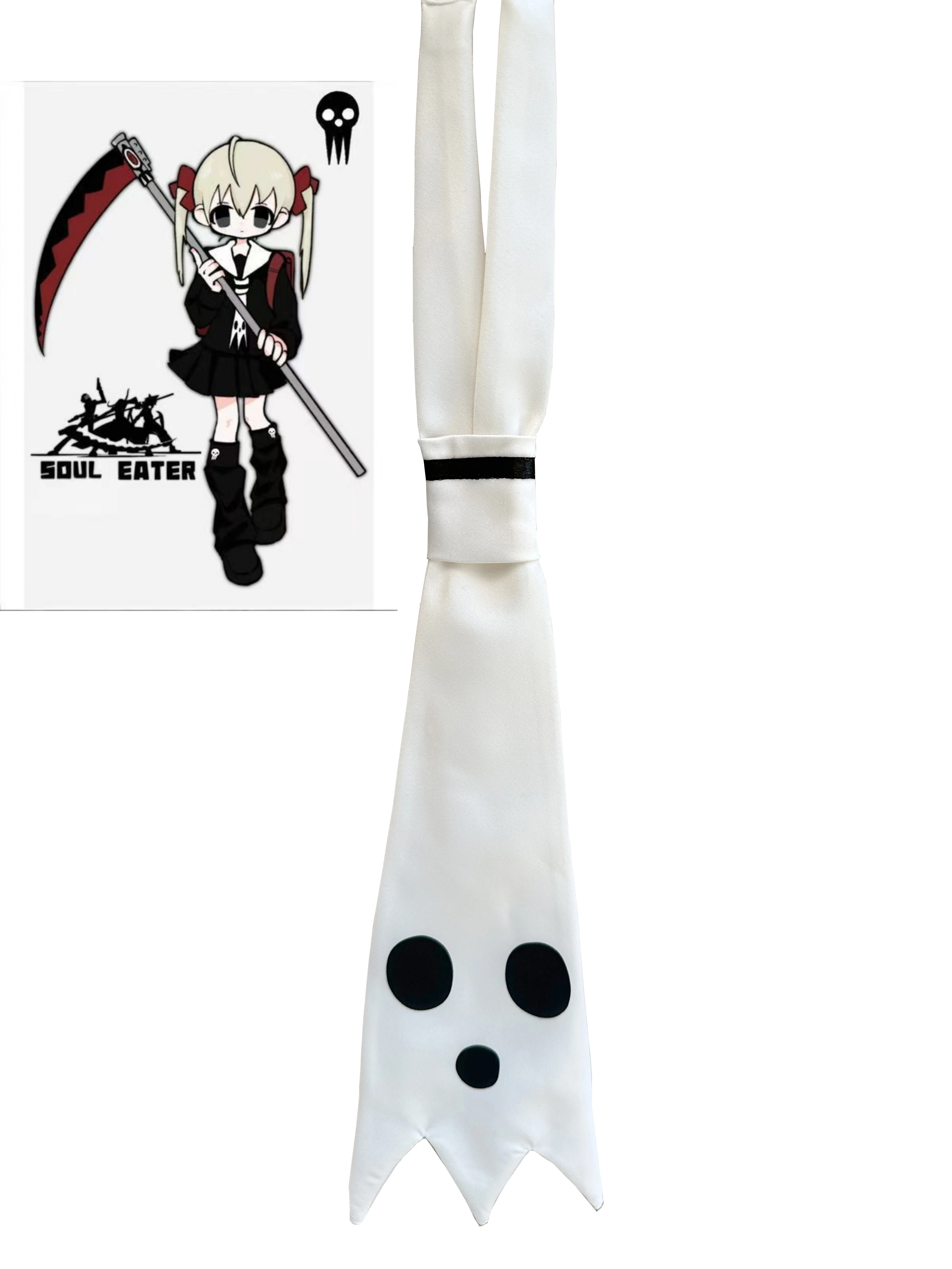 Soul Eater Maka Sailor Suit Necktie Bow Tie Anime Style White Ghost Aelba Cosplay Accessories