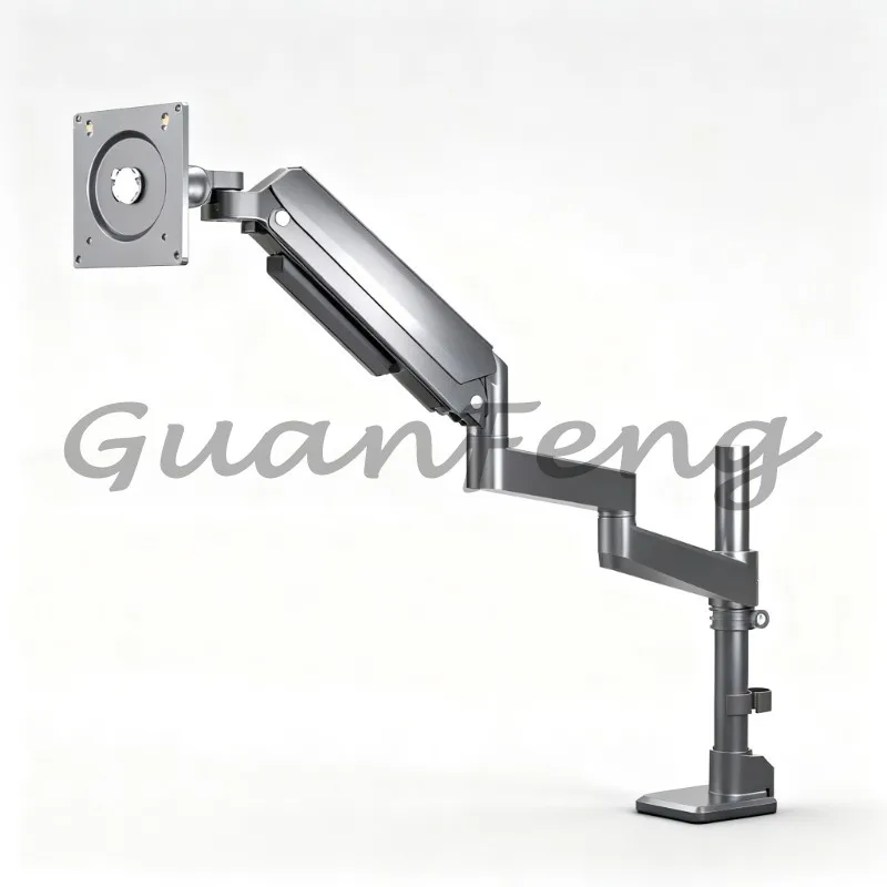 82cm Extended Arm Cantilever Desktop Screen Bracket, Lifting Heightening   Base for 32/34/43/49 Inch Ultra Wide Screen