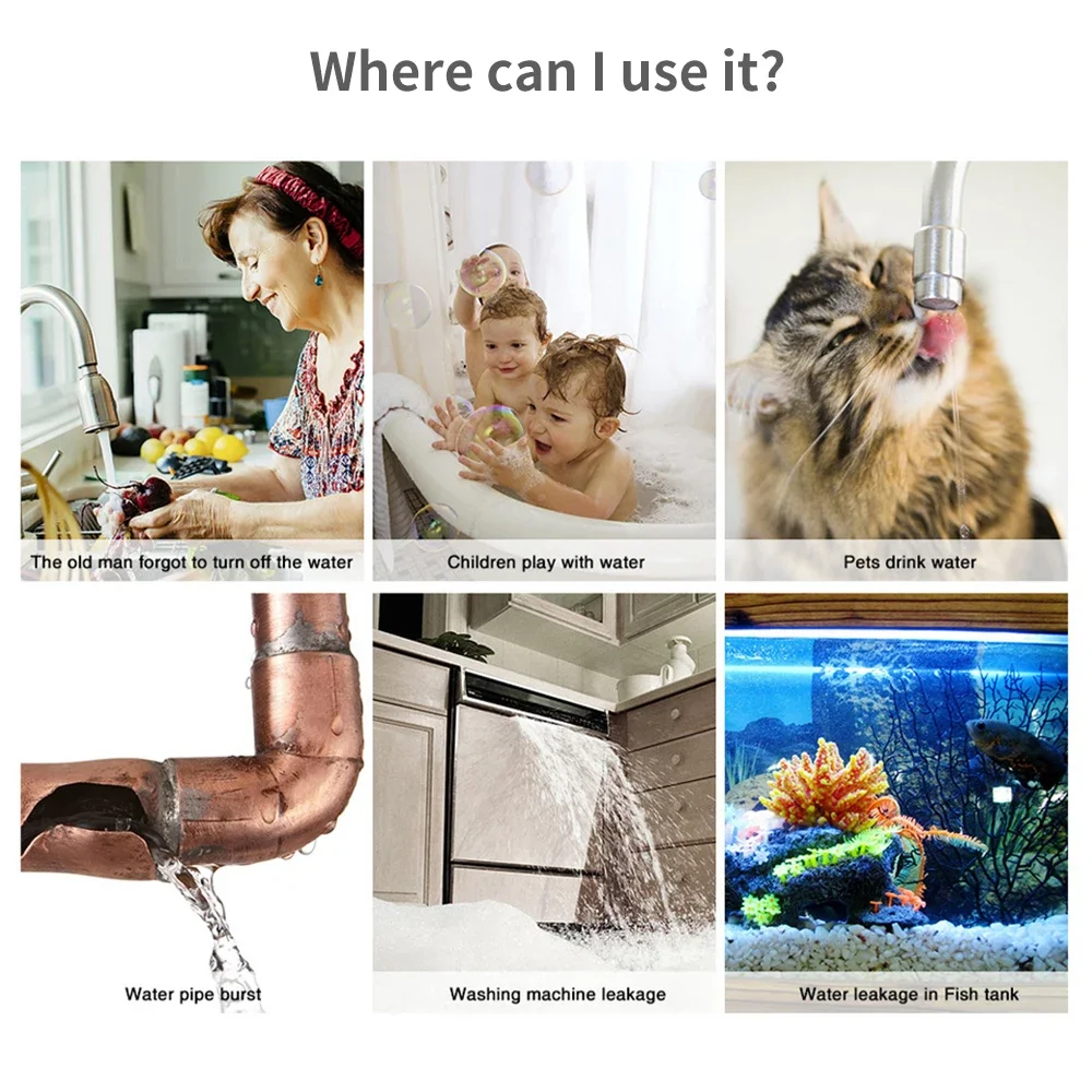 Tuya WiFi Zigbee Smart Water Sensor telecomando per l'automazione domestica intelligente tramite SmartLife non supporta Alexa o Google Home