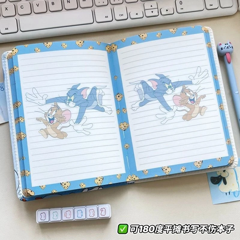 Cute Tom B6 Notebook Laser PU Soft Cover Lined Journal Cartoon Color Inner Page Planner Hand Account Book