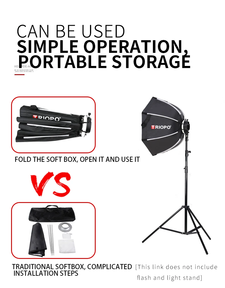 TRIOPO ソフトボックス KX 65 センチメートル八角形傘ライト