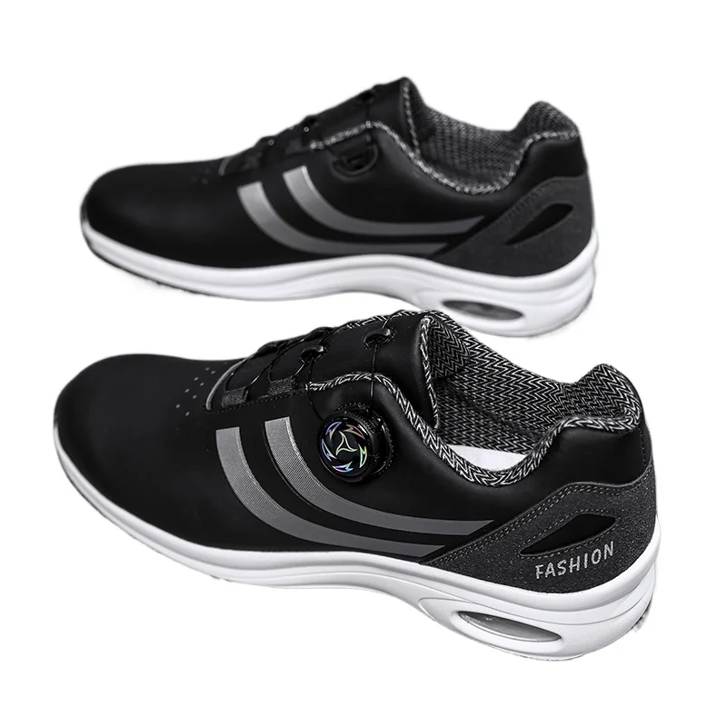 

Golf Shoes Air Cushion Men Sports Running Driving Shoes Breathable Lightweight Comfortable Athletic Nonskid Rotating Sneakers