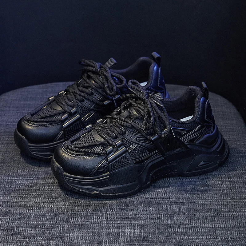 Spring & Summer Women Shoes Fashion Breathable Female Sneakers Thick-Soled Increase Sports Casual Size 35-40