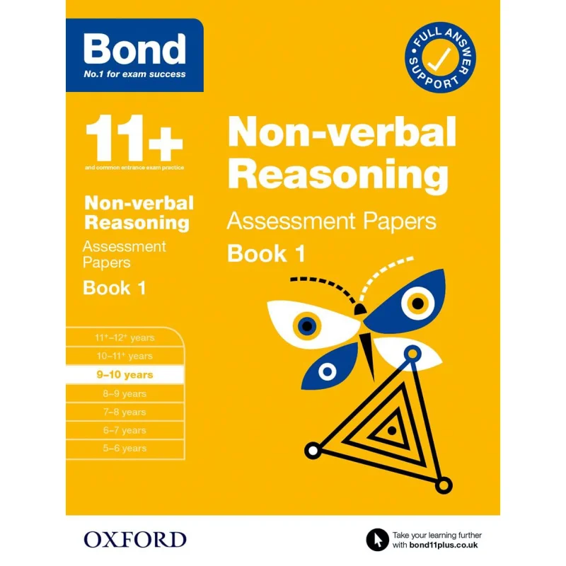 BOND 11 ASSESSMENT PAPERS NONVERBAL REASONING 910 BK 1 Bond 11 Oxford University Press 9780192776471 Book