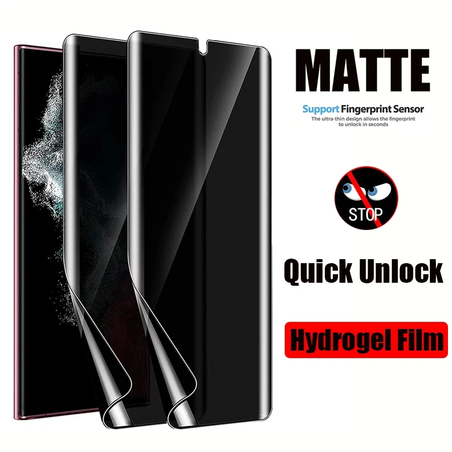 Matte Ceramic Privacy Screen Protectors For Samsung Galaxy S21 S20 S22 S23 Ultra FE Note 20 9 8 10 S8 S9 S10 Plus Anti Spy Film