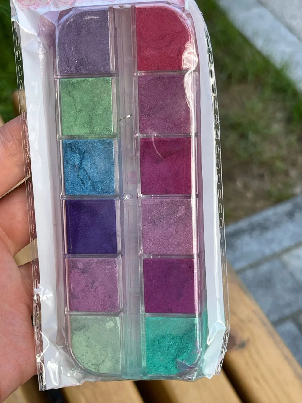 1 Doos Nagel Glitter Poeder Holografische Dip Kleurrijke Spiegel Effect Shimmer Zeemeermin Fijn Stof Regenboog Reflecterende Nagel Wrijven Poeder