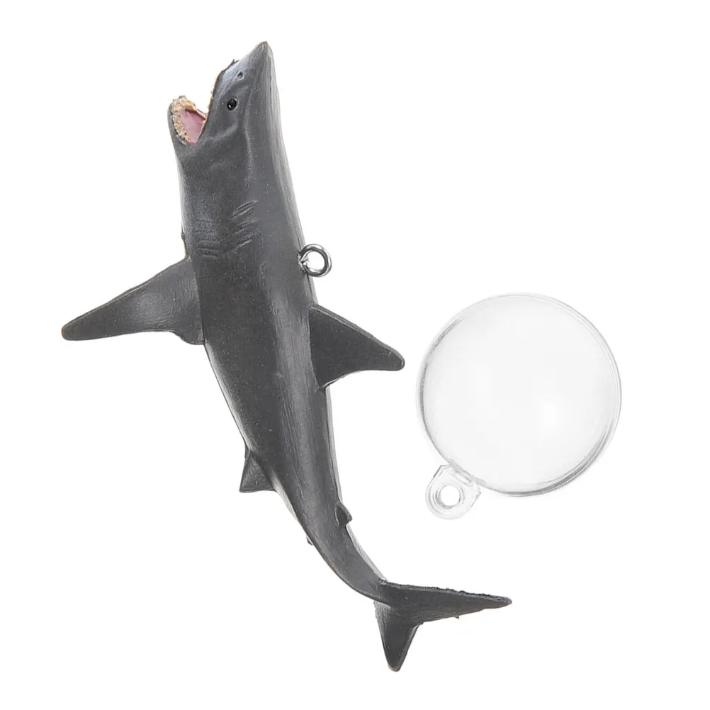 1Set Floating Shark Aquarium Decor PVC Marine Animal Ornament for Fish Tank Decoration Adjustable Rope Non-Interference Layout