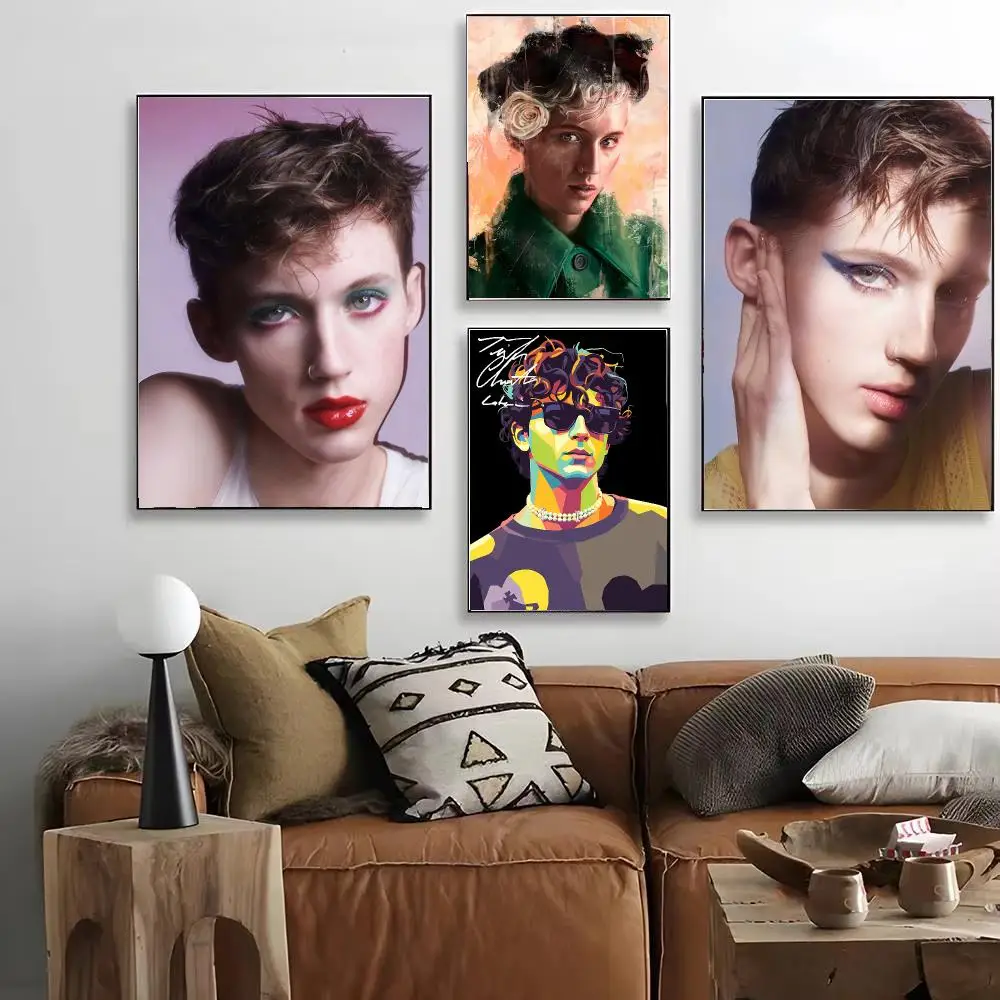 Singer Troye Sivan Poster HD Art Decorative Wall Art Waterproof Home Décor for Living Room Bedroom Café Stylish Gift