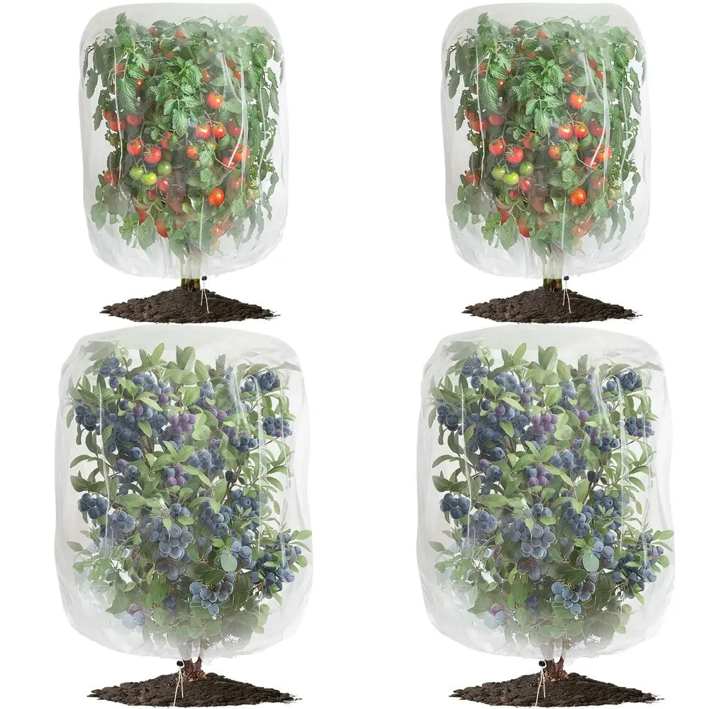 

Сетка для защиты растений Pack Garden от насекомых и птиц, 2,6x3,3 фута, 3,3x4,9 фута, мешок-барьер от вредителей с завязками, 2 размера, для фруктовых деревьев