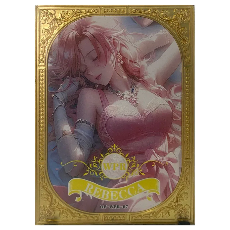 Anime ONE PIECE Rare Metal Rhinestone Cards Robin Nami Kalifa Vivi Perona Ulti Zabawki dla chłopców Karty kolekcjonerskie Prezent urodzinowy