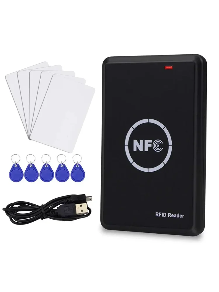 Kopiarka/Duplikator RFID 13.56MHz, czytnik/zapisywarka kart NFC i Smart Card, programator szyfrowanych kart 125KHz, USB, karty/tagi UID T5577 EM4305 (5KeyUID 5CardUID) — Zdjęcie 2 z 2