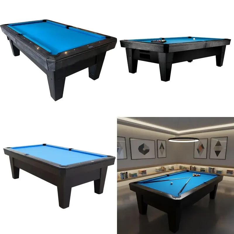 9ft 7ft Customizable Indoor Snooker Table Real Leather Pockets Solid Wood Legs Slate Bed Rubber Premier K55