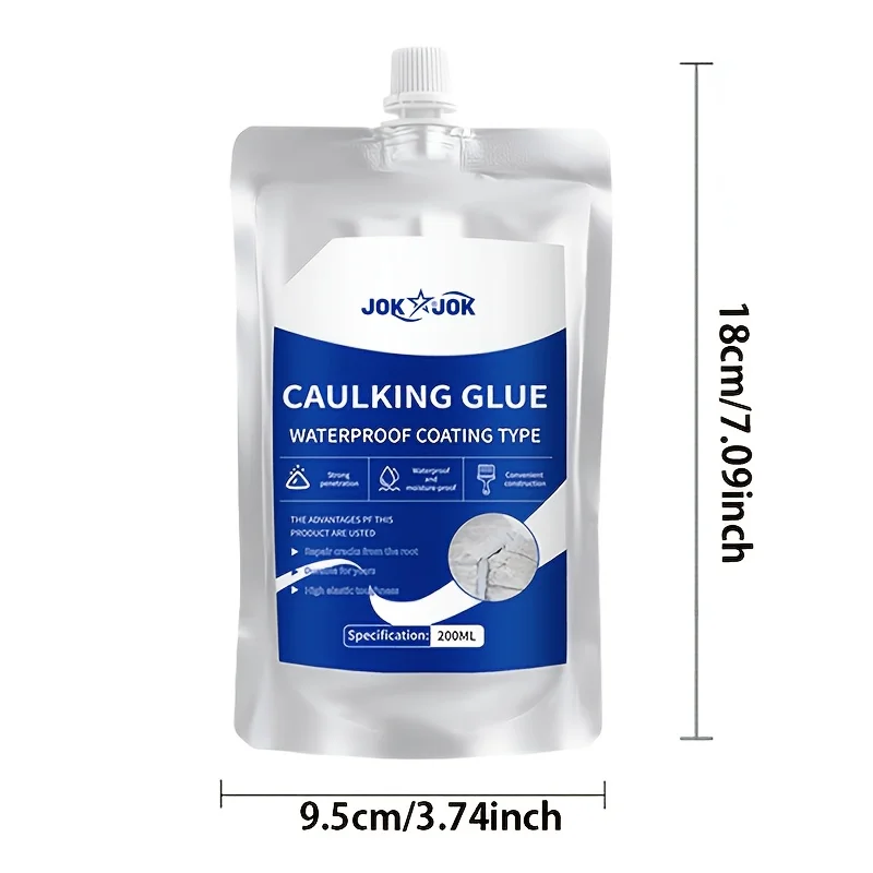Concrete Crack Repair Sealant - Self-sealing Waterproof Formula, Precise Nozzle Design - Strong Bonding, Suitable For Pipes, Roofs, Walls - Easy-to-use Sealant, Roof Leak Repair, Easy To Use, Long-lasting Seal, Concrete Repair Kit, Concrete Filler