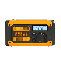 CCDD Portable Emergency Radio Solar Rechargeable Radio Mini FM AM Hand Crank Radio with LED Flashlight Power Bank