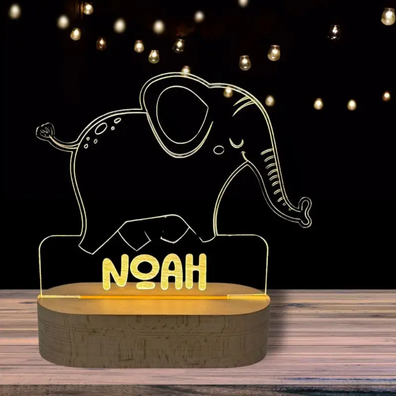 Custom Photo Night Light - Personalized LED Bedside Lamp for Couples, Family, Friends