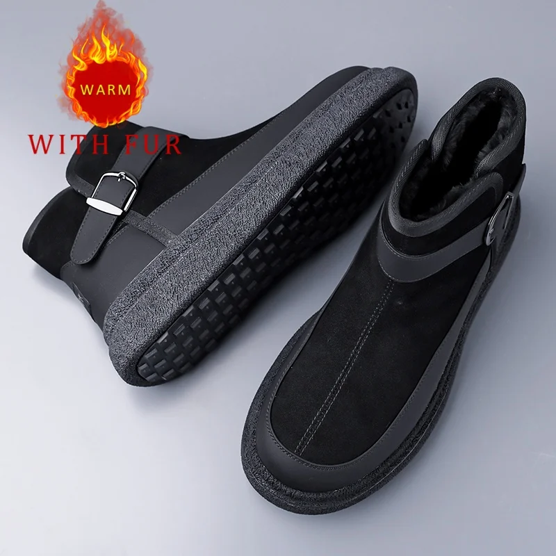 

Men's winter boots High quality comfortable casual style Work Business Outdoor fashion young shoes warm cotton shoes New Hot