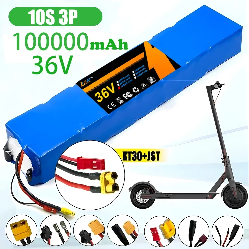 100% New Original 36V 100Ah Battery Pack For M365 36V 100000mAh Battery Pack BMS Board For