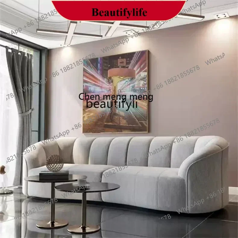 

z183 Y48 Современный минималистский клуб принимает креативный легкий роскошный магазин одежды специальной формы, изогнутый диван