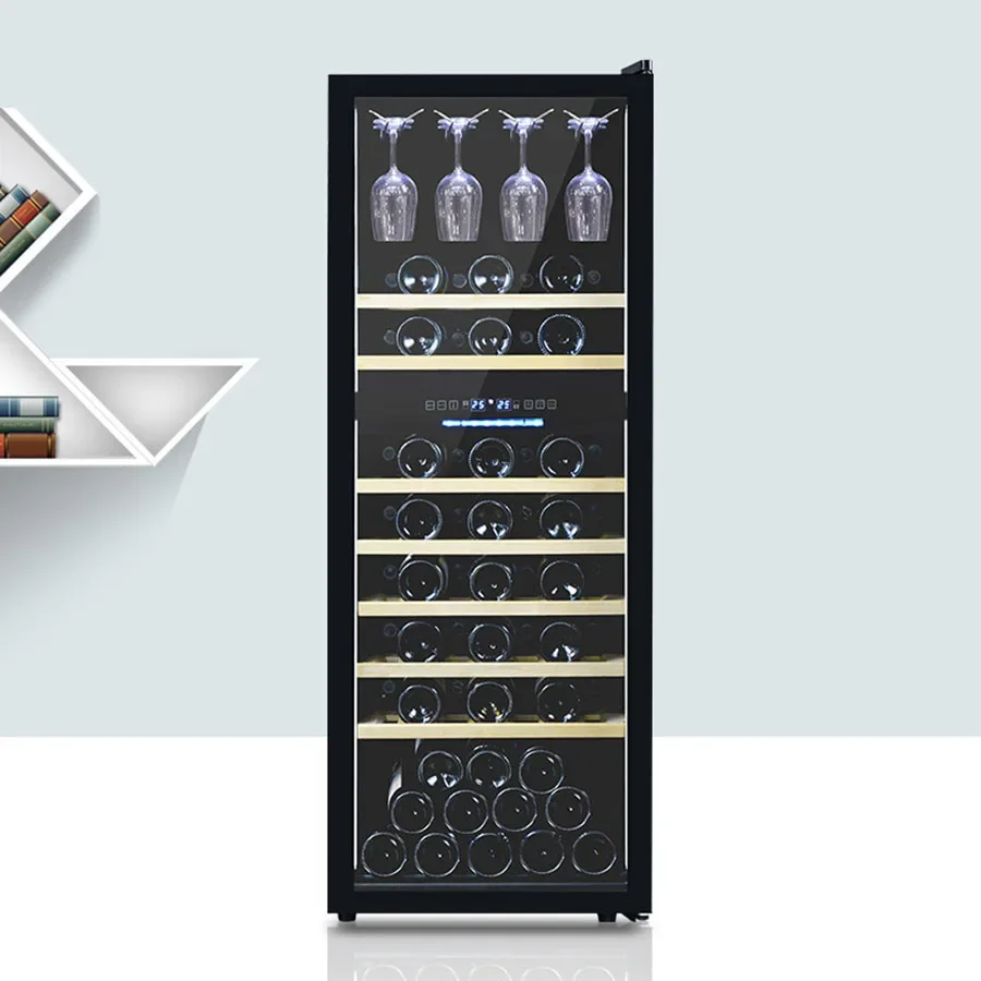 

Home Wine Rack Houses Small Single Cooler Refrigerator Black Storage Cube Thermostatic Bar Cabinet Galss Szafka Club Furniture