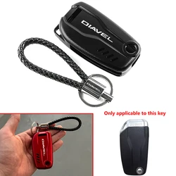 For DUCATI Diavel XDiavel 1260s DX 1260 2020-2024+ Accessories Motorcycle Key Remote Cover CNC Case Chain & Keychain Key Ring