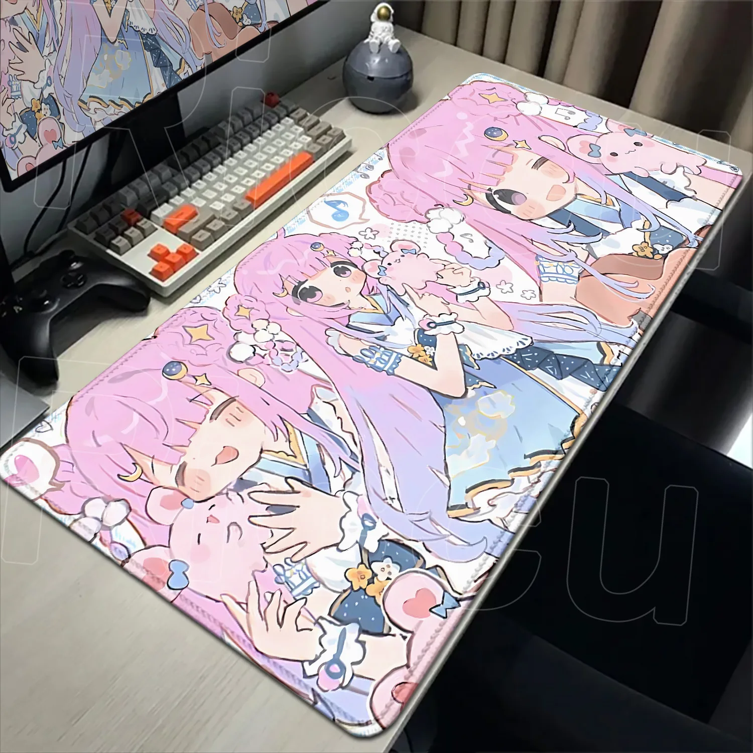 

HD Print Mouse Pad Laptop Gaming Extended Deskmat PC Kawaii Gamer Cabinet Mousepad XXL Cute Anime Girls Keyboard Rug Pink Carpet