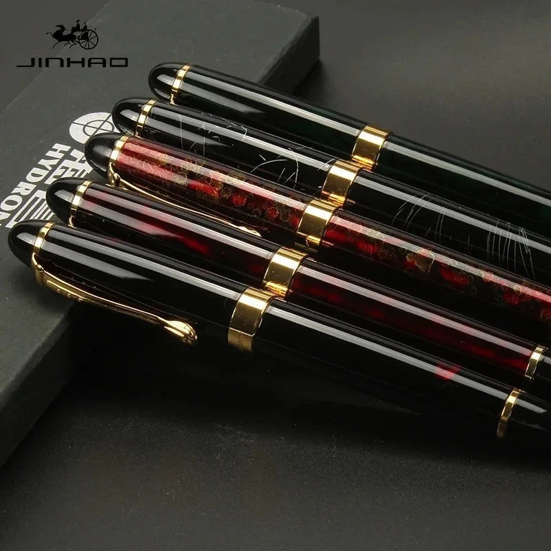 JINHAO X450 Metal Fountain Pen Without Pencil Box Luxury School Office Stationery Writing Cute Pens Gift