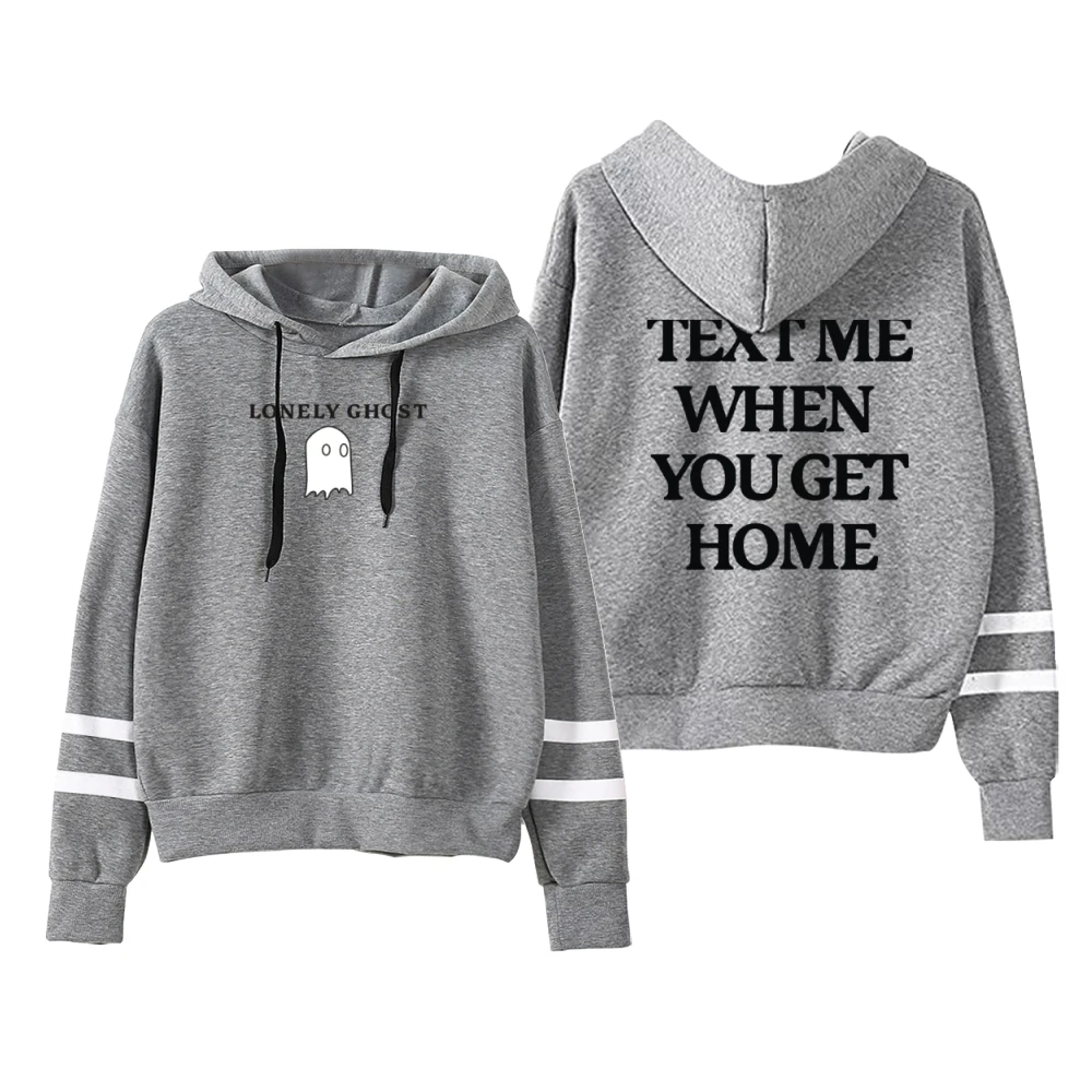 Eenzame Geest Sms Me Als Je Thuis Bent Merchandise Unisex Pocketless Parallelle Staven Mouw Sweatshirts Vrouwen Mannen Hoodie Grappige Kleding