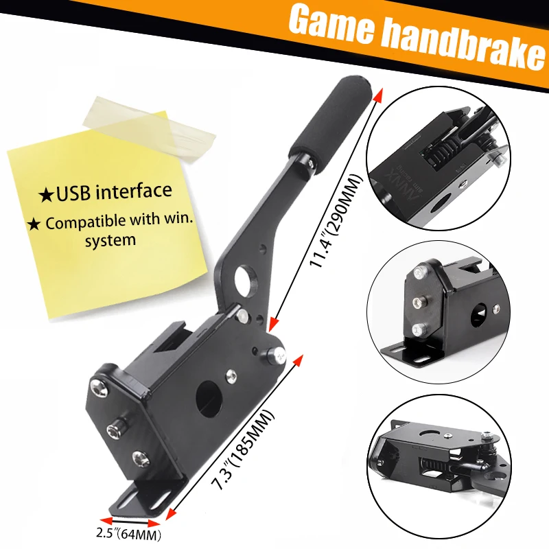 ใหม่ SIM เกมแข่งรถ T300 T500 Rally ระบบเบรก Handbrake สำหรับ Logitech G29 / G27 / G25 PC 14บิต hall Sensor USB RS-HB034