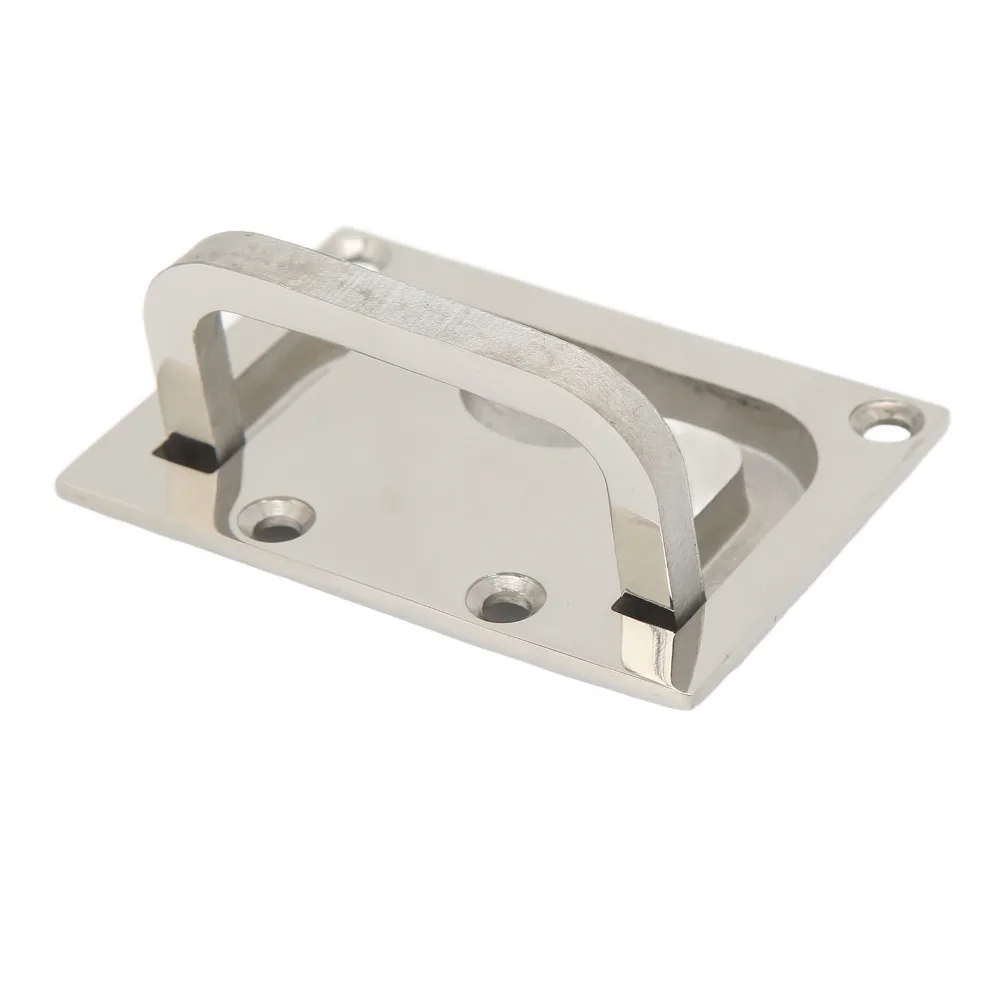 76*56mm Ring Pull Handle Flush Mount 316 Stainless Steel Marine Flush Handle Mirror polishing Rectangular Grip Latch