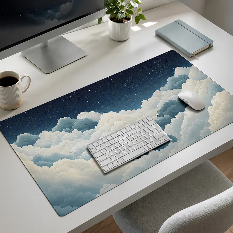 Starry Night Cloudscape Mouse Pad Gamer XL HD Home Large Mousepad XXL Mouse Mat Computer Desktop Mouse Pad Mice Pad