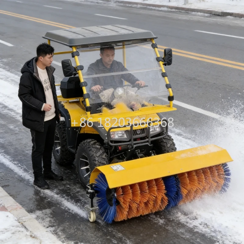 Customized Snow Sweeper Cleaner Portable Turf Brushing Grass Sw Snow Blower Gas Powered Snow Sweeper
