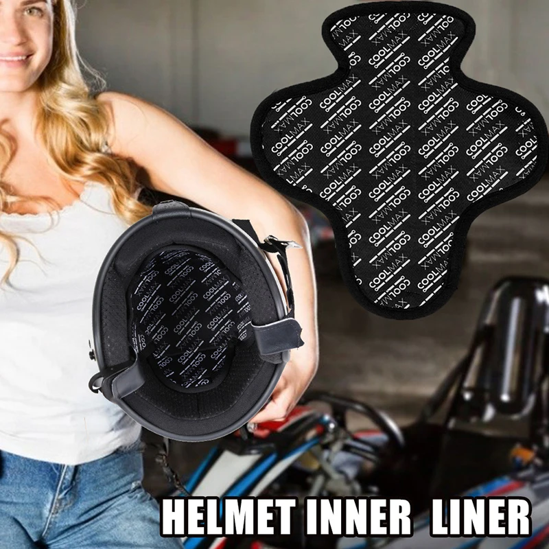 Capacete de motocicleta inserção forro almofada almofada de secagem rápida respirável suor wicking capacete isolamento forro almofada