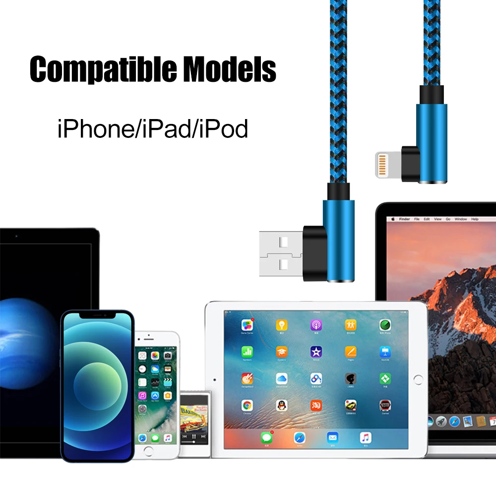 كابل USB C سريع الشحن 2.4 أمبير معتمد من MFI - سلك USB-A إلى Lightning متوافق مع Apple iPhone 14 13 12 11 pro Max X XS Max #6