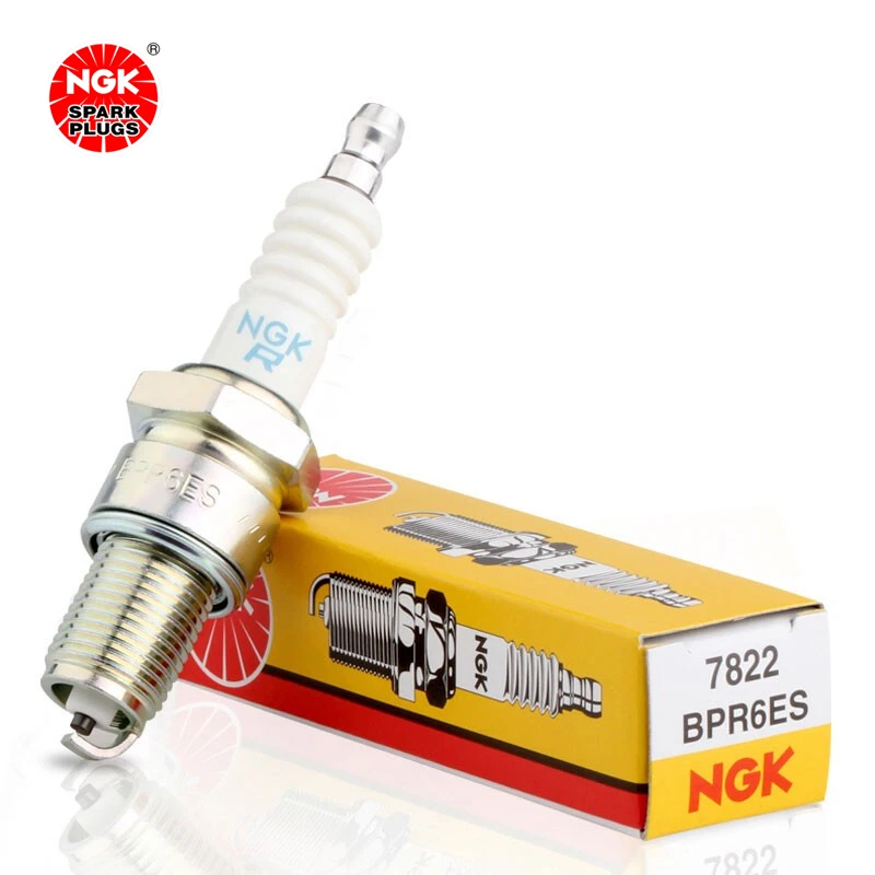 NGK nickel alloy spark plug BPR6ES 7822 is suitable for Jinbei Wuling Hafei Foton Geo double ring leopard（4PCS)