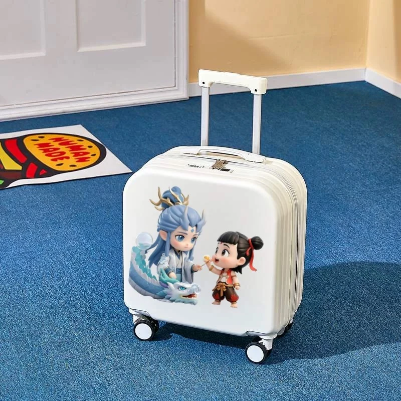 Новый чемодан на колесиках 18 дюймов 20 дюймов с сумочкой для девочек и мальчиков, дорожная сумка на колесиках с героями мультфильмов, детская коробка на колесиках
