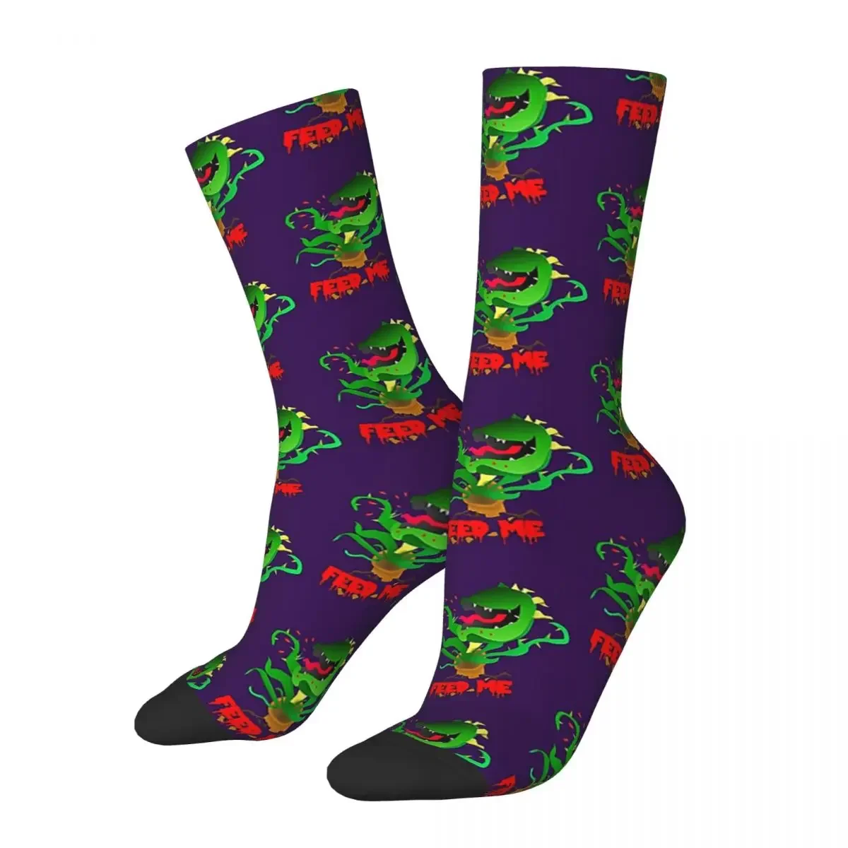 Feed Me-calcetines largos Harajuku para hombre y mujer, medias de alta calidad para todas las estaciones, accesorios para regalo de cumpleaños