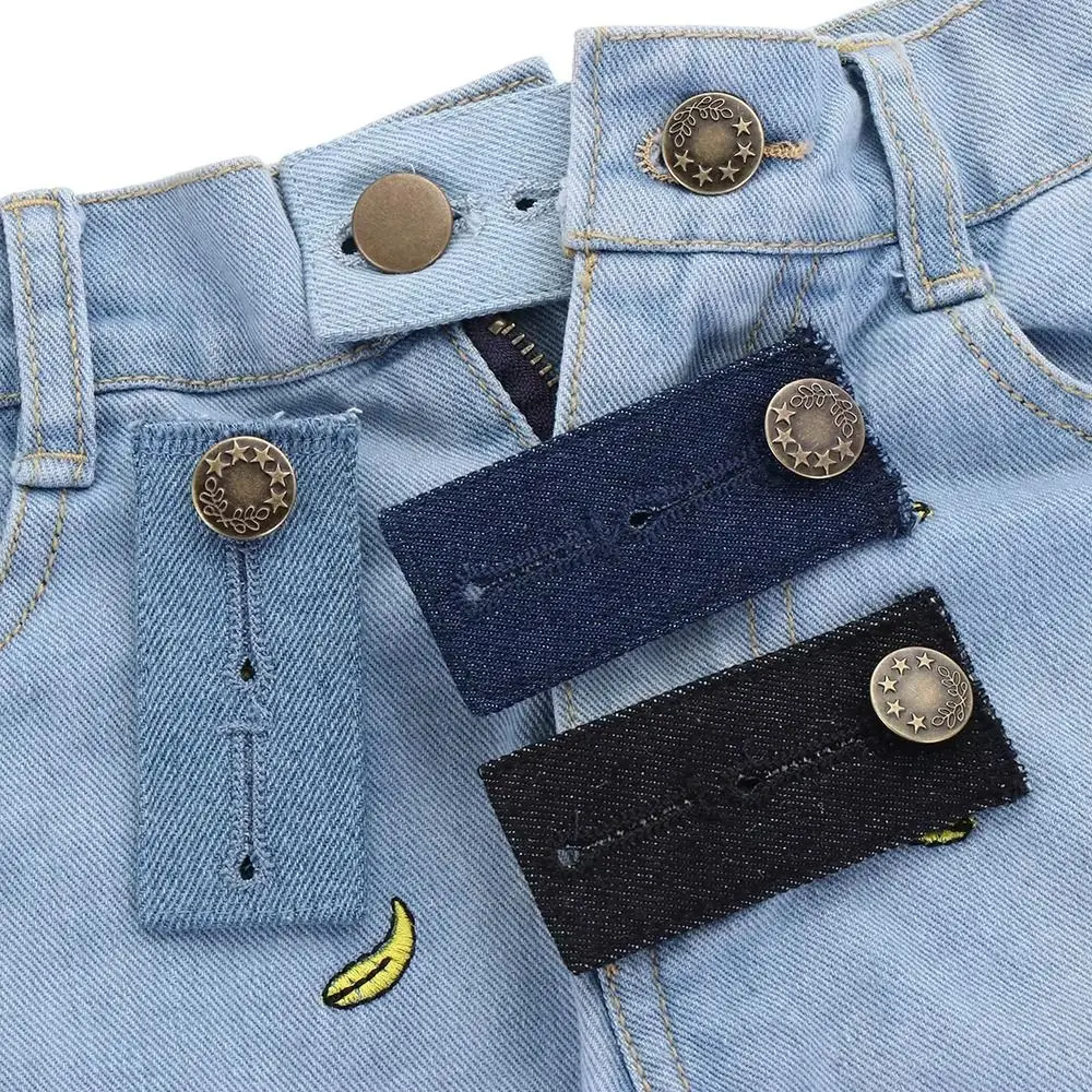 Denim Clothe Waisband Extender Adjustable Waist Extension Pants Extenders Buttons DIY Crafts Pregnancy Support Extension Buckle