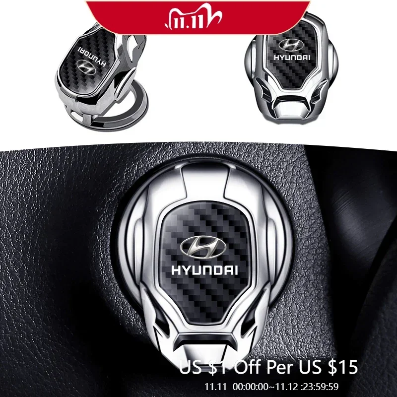 

Car Interior Engine Ignition Start Stop Push Button One Button Ignition Protective Cover For Hyundai i30 Tucson i20 Accent i10