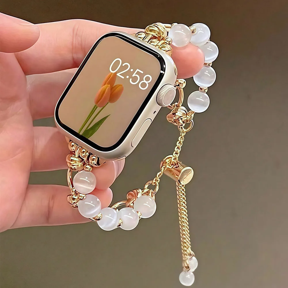 Damenschmuck + Metallarmband für Apple Watch 11 10 46 mm 42 mm Ultra 3 2 1 49 mm Bandarmband iWatch 9 8 7 6 5 SE 3 45/41 mm 44/40 mm