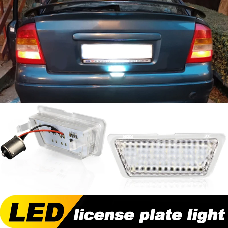 1PC/2Pcs OEM# 9192061 Car Lamp For Opel Astra G Vauxhall Astra G MK4 (Saloon/Hatchback Only) LED License Number Plate Light