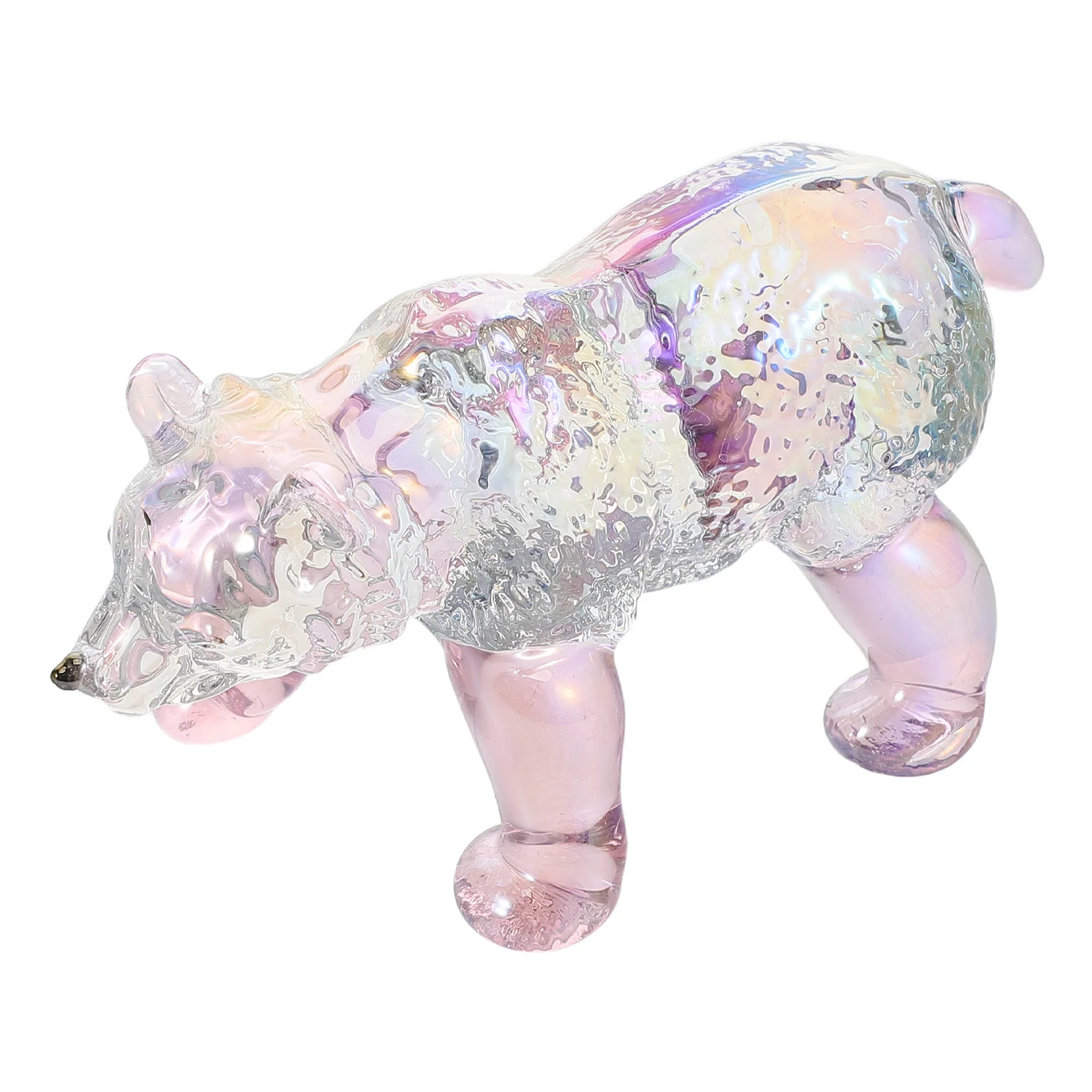 

Crystal Bear Small Ornament Clear Miniature Arctic Animal Statue Table Centerpiece Desktop Decoration Paperweight Home Office