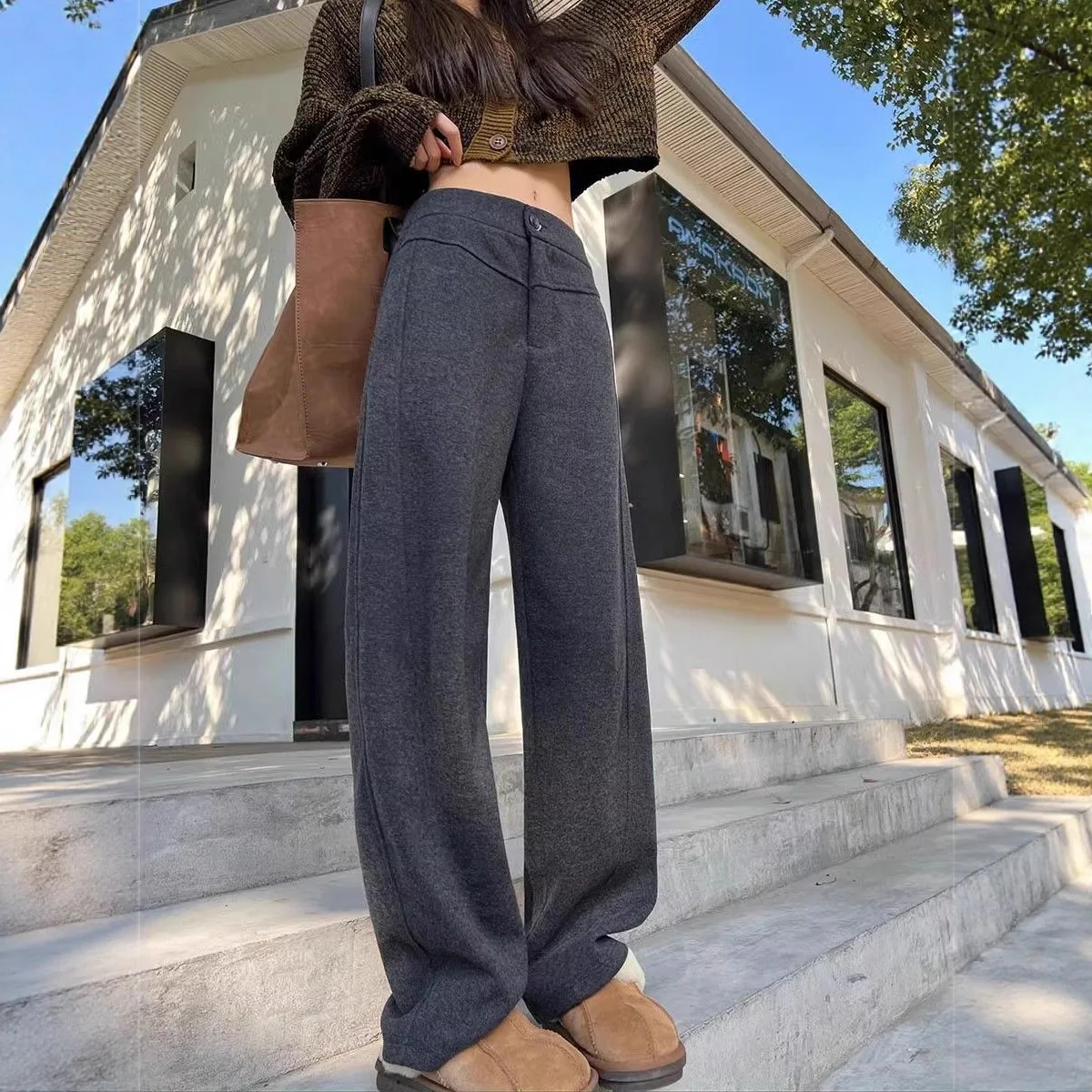 

Широкие брюки в клетку, женские летние сращенные модальные легкие пояса с завязками, каваи, струящиеся, воздушные, с рюшами, свободный крой, модные