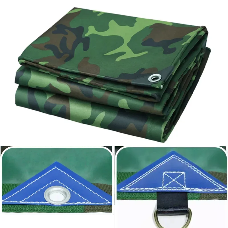 0.4mm Outdoor Tarpaulin Truck Waterproof Tarp Cover Car Shed Garden Rainproof Cloth Terrace Umbrella Awning Canopy Tent Canvas