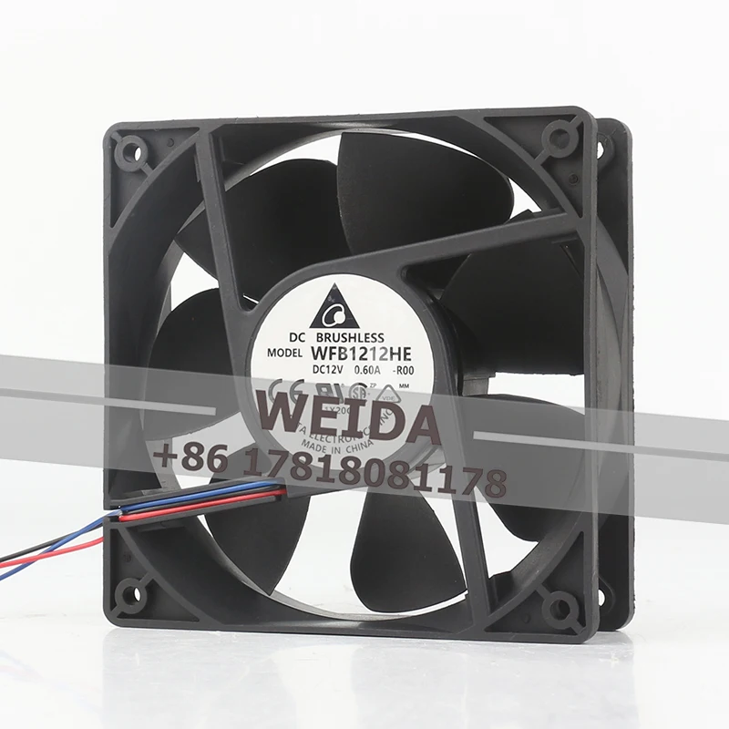 Delta 12CM WFB1212HE-R00 Cooling Fan Power Supply High air 12V 0.60A Volume Violent Dual Ball