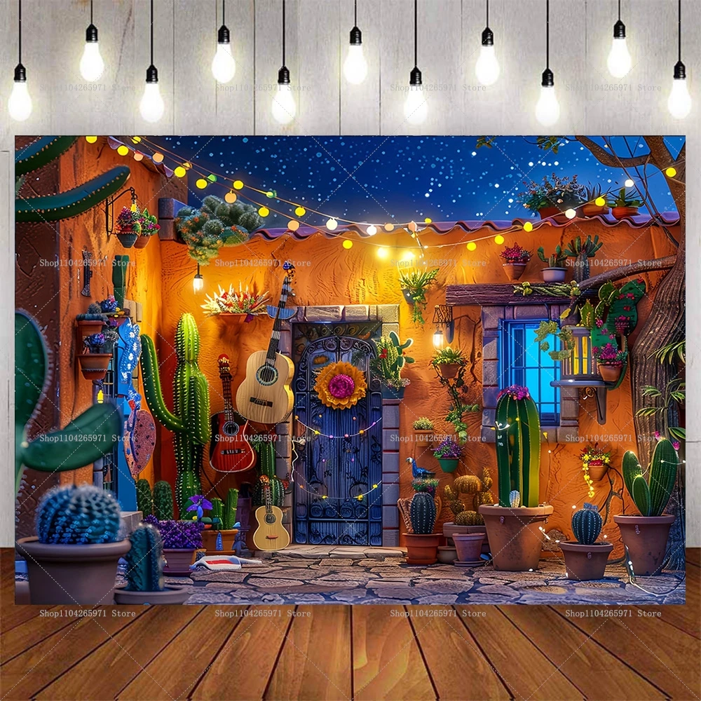Day Of The Dead Photography Backdrop Mexican Fiesta Día De Los Muertos Decoration Photo Booth Background Birthday Party Supplies