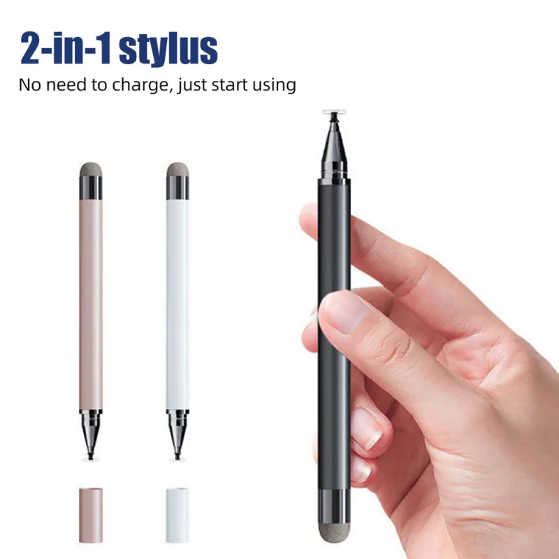 2 In 1 Stylus Pen For Cellphone Tablet Capacitive Touch Pencil For Iphone Samsung Universal Android Phone Drawing Screen Pencil
