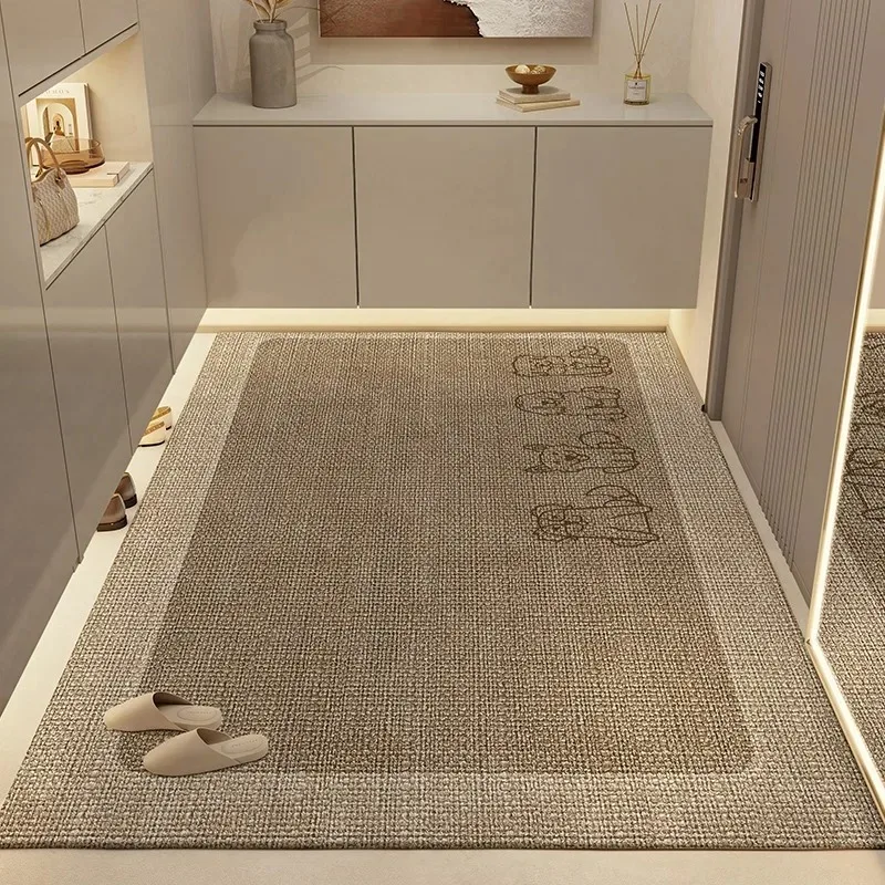 Entrance Door Mat Comfortable Loop-pile Tpr Carpet Non-slip Wear-resistant Floor Mats Minimalist Solid-Color Rug Home Decor Rugs